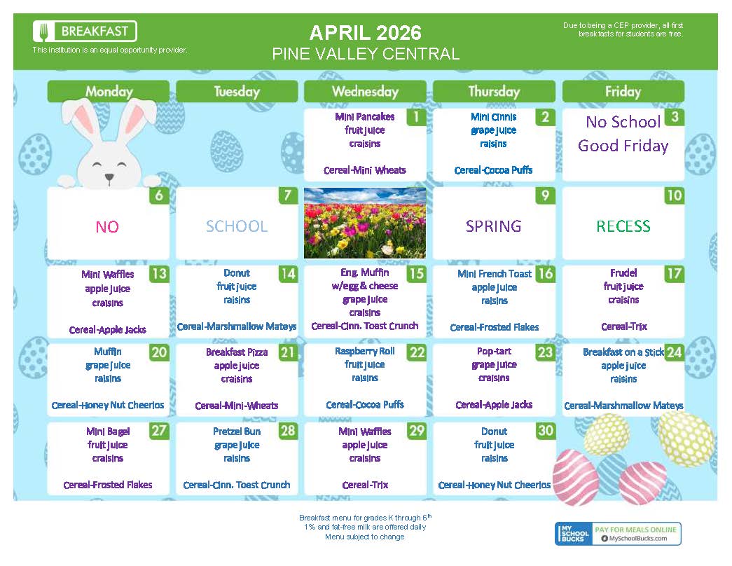 April 2026 Breakfast K-6